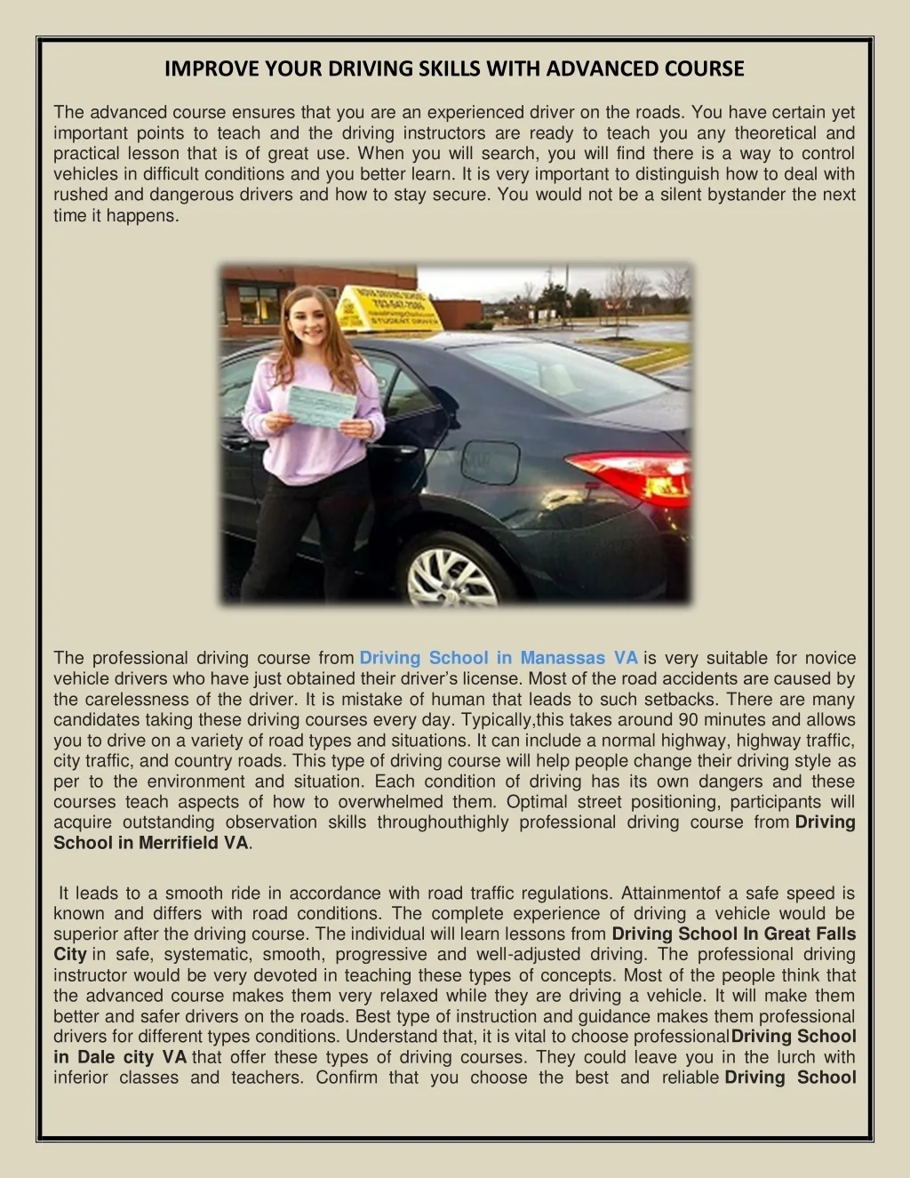 PPT - IMPROVE YOUR DRIVING SKILLS WITH ADVANCED COURSE PowerPoint ...