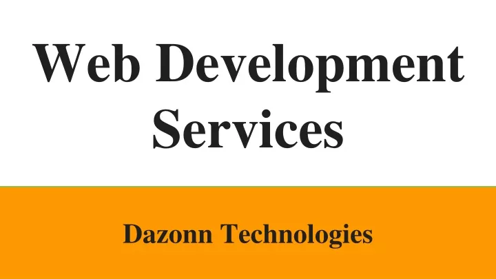 web development services