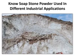 know soap stone powder used in different industrial applications