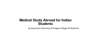 Medical Study Abroad for Indian Students