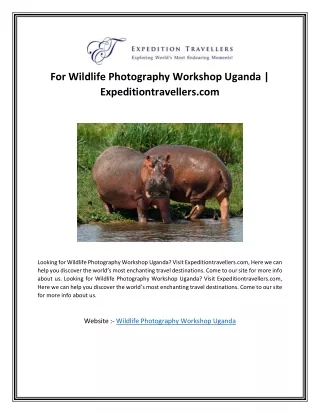 For Wildlife Photography Workshop Uganda Expeditiontravellers.com-converted