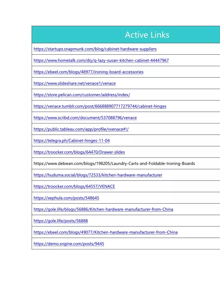 active links