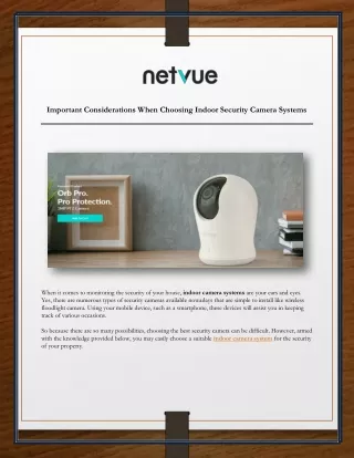 important considerations when choosing indoor