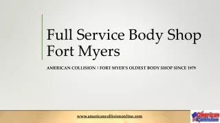 Full Service Body Shop Fort Myers | American Collision