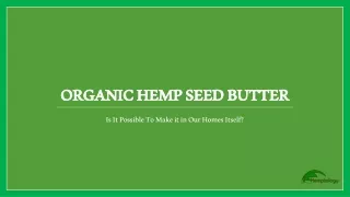 organic hemp seed butter