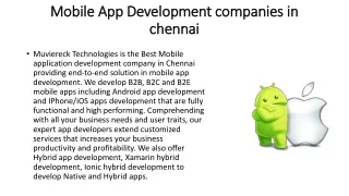 mobile app development company in chennai