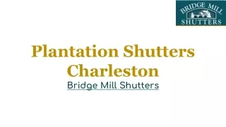 Plantation Shutters Charleston