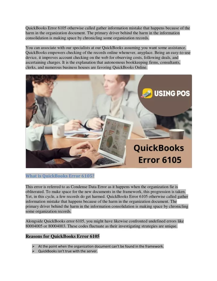 quickbooks error 6105 otherwise called gather