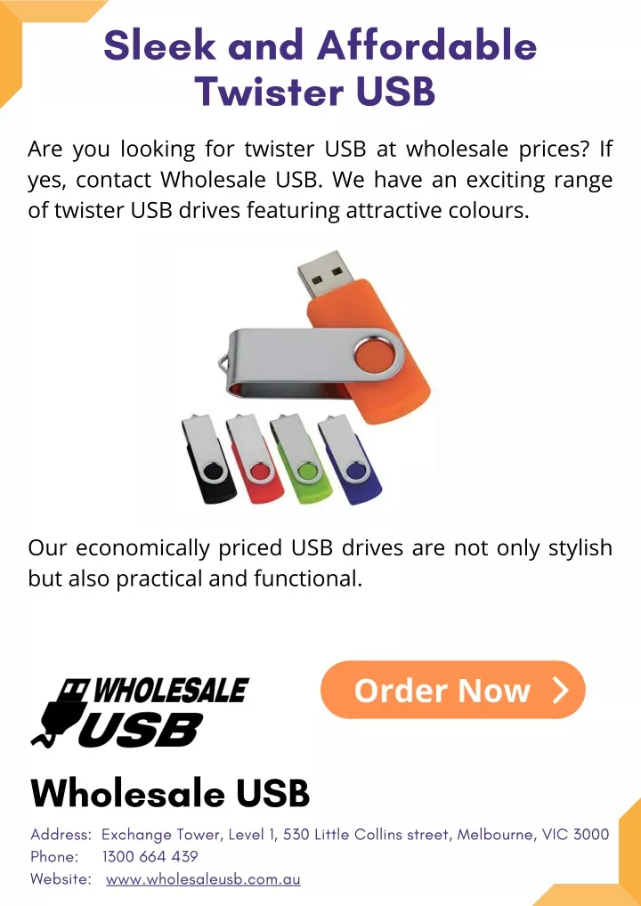 sleek and affordable twister usb