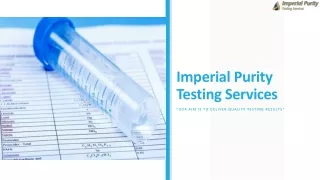 imperial purity testing services
