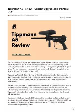 paintballrush.com-Tippmann A5 Review  Custom Upgradeable Paintball Gun