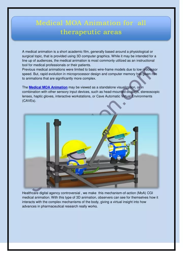 medical moa animation for all therapeutic areas