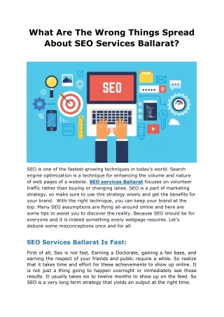 List Out Some Common Misconceptions Of SEO Services Ballarat