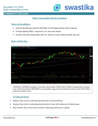 november 25 2021 daily commodity levels