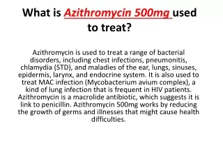 what is azithromycin 500mg used to treat