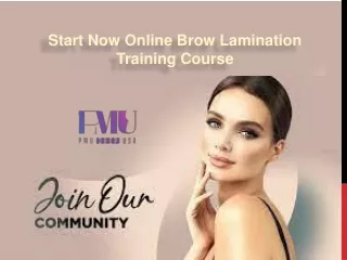 Start Now Online Brow Lamination Training Course