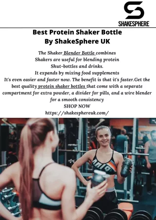 Best Protein Shaker Bottle By ShakeSphere UK21nov