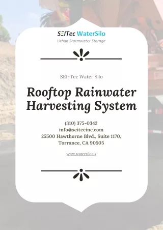 List Essential Rooftop Rainwater Harvesting System Benefits