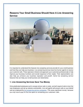 reasons your small business should have a live