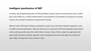 intelligent panelization of smt currently most