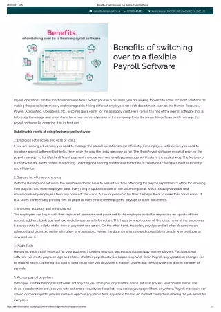 Benefits of switching over to a flexible Payroll Software