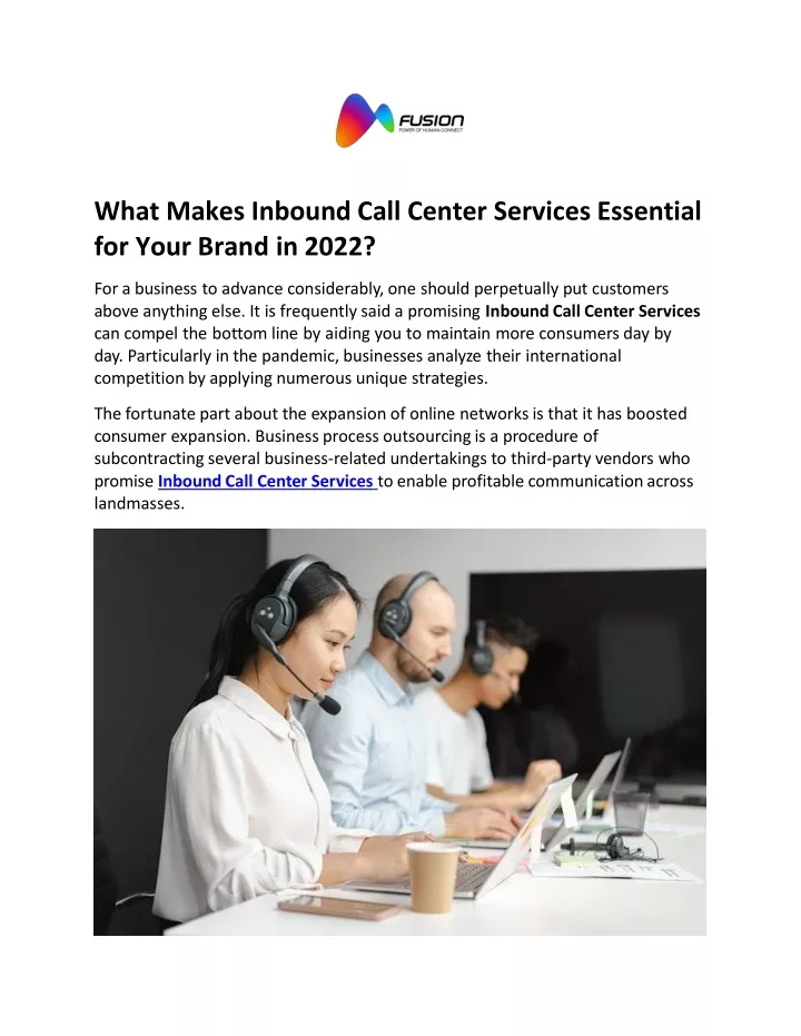 what makes inbound call center services essential for your brand in 2022