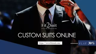 Custom Suits Online USA
