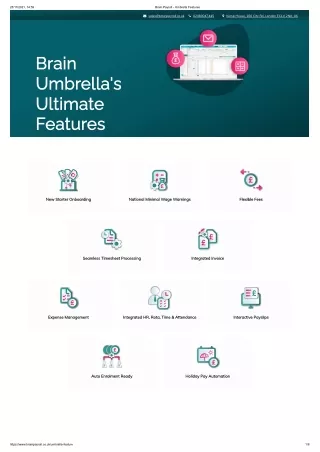 Brain Payroll - Umbrella Features