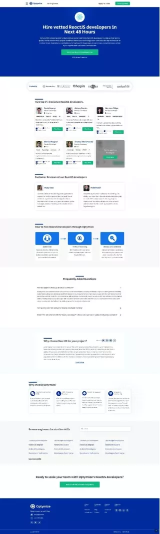 Hire ReactJS Developers in Next 48 Hours