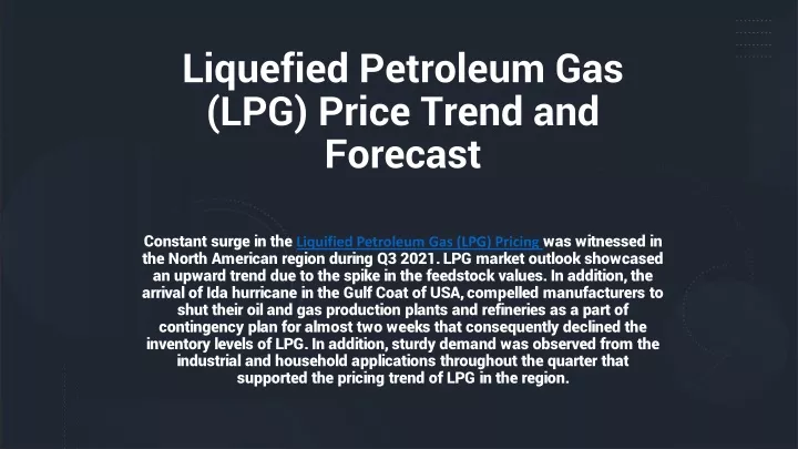 liquefied petroleum gas lpg price trend and forecast