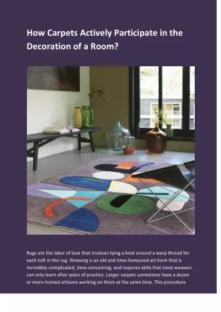 how carpets actively participate