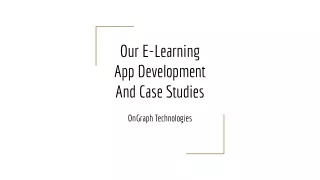 our e learning app development and case studies