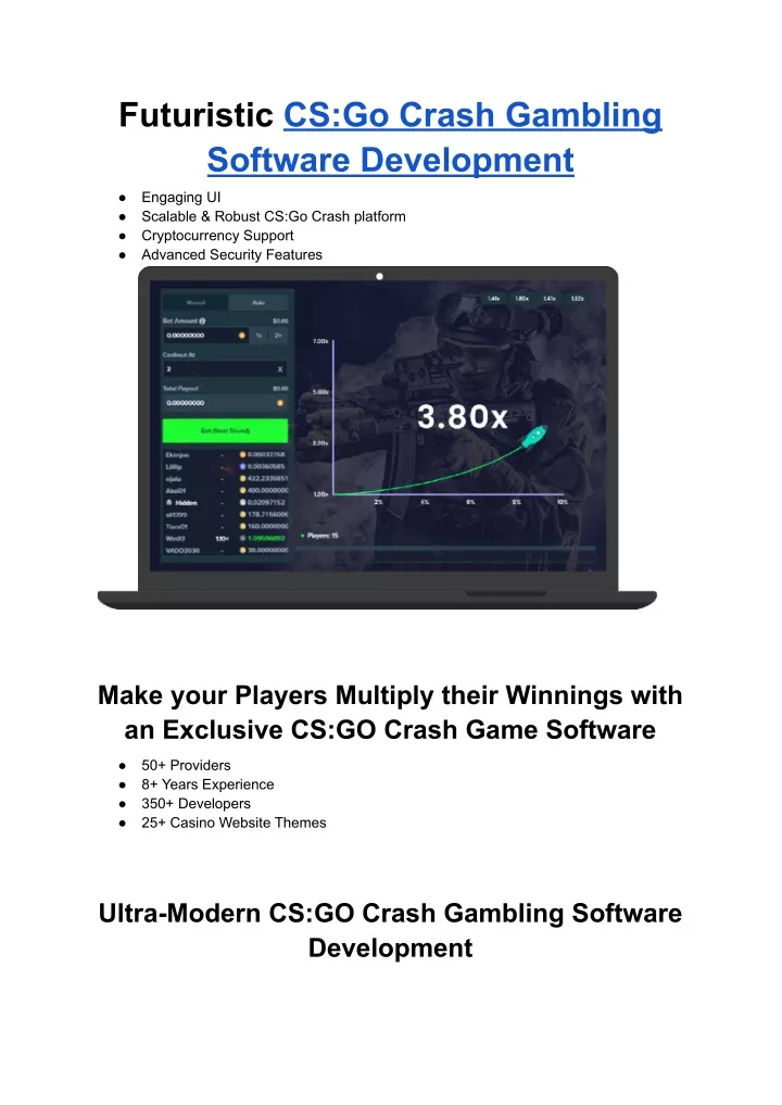 futuristic cs go crash gambling software
