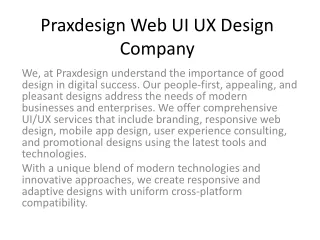 praxdesign web ui ux design company