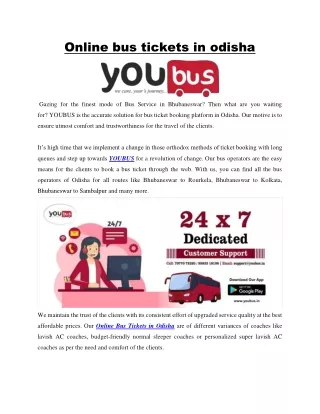Online bus tickets in odisha