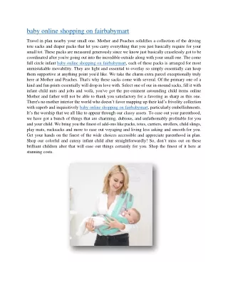 baby online shopping on fairbabymart1