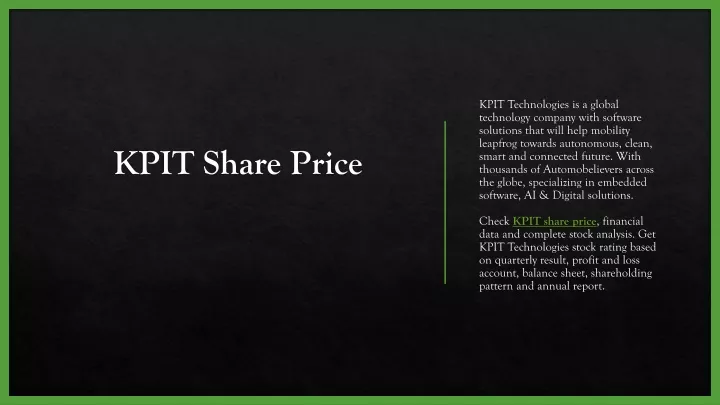 kpit share price