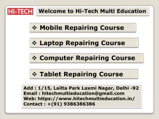 Laptop hardware repairing course  in Delhi