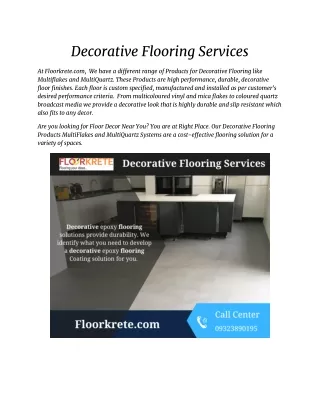 decorative flooring services
