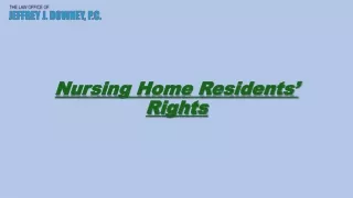 Nursing Home Resident's Rights