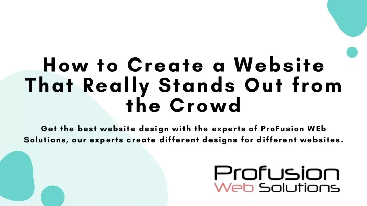 how to create a website that really stands