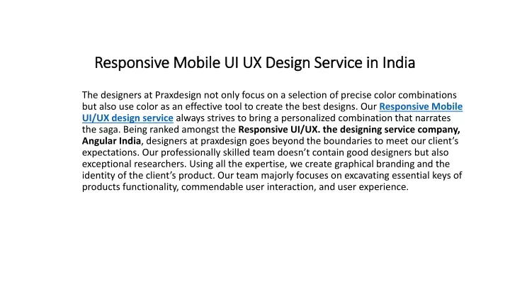 responsive mobile ui ux d esign service in india
