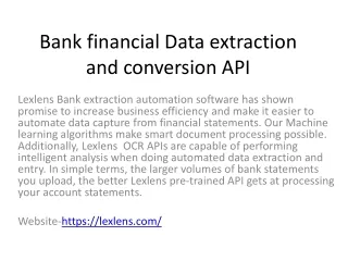 bank financial data extraction and conversion api