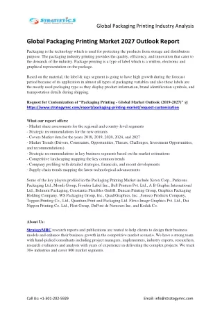 global packaging printing industry analysis