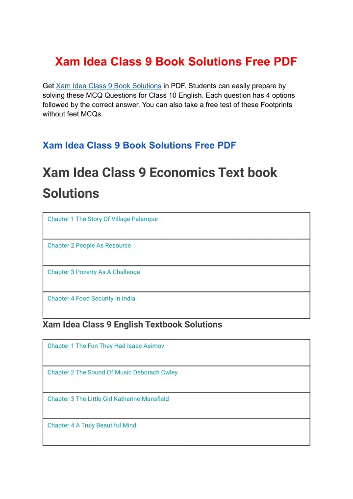 ppt-xam-idea-class-9-book-solutions-free-pdf-powerpoint-presentation