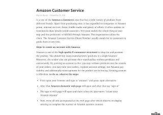 Amazon Customer Service Phone Number 24/7