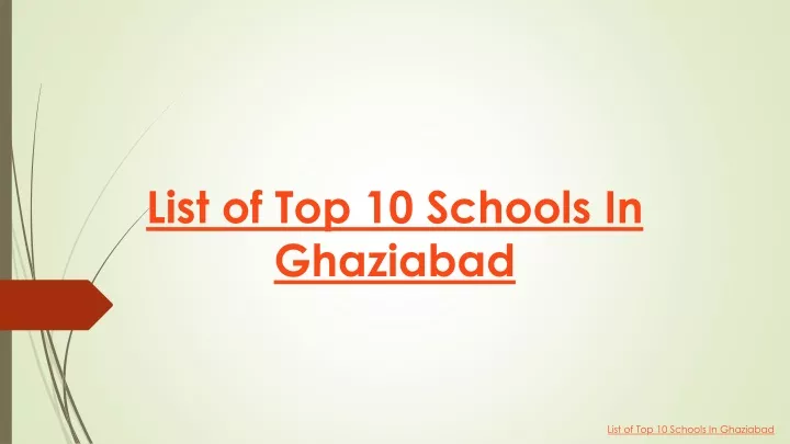 list of top 10 schools in ghaziabad