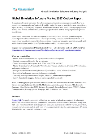 global simulation software industry analysis