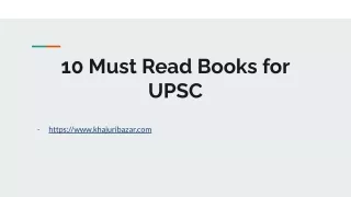 10 Must Read Books for UPSC