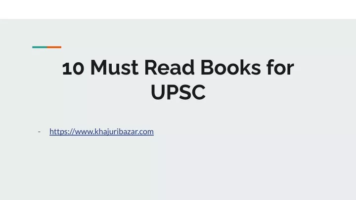 10 must read books for upsc